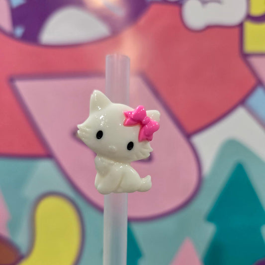 Kitty cat - Straw/pencil or pen charms