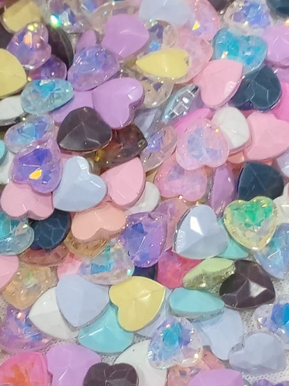 Heart rhinestones charms