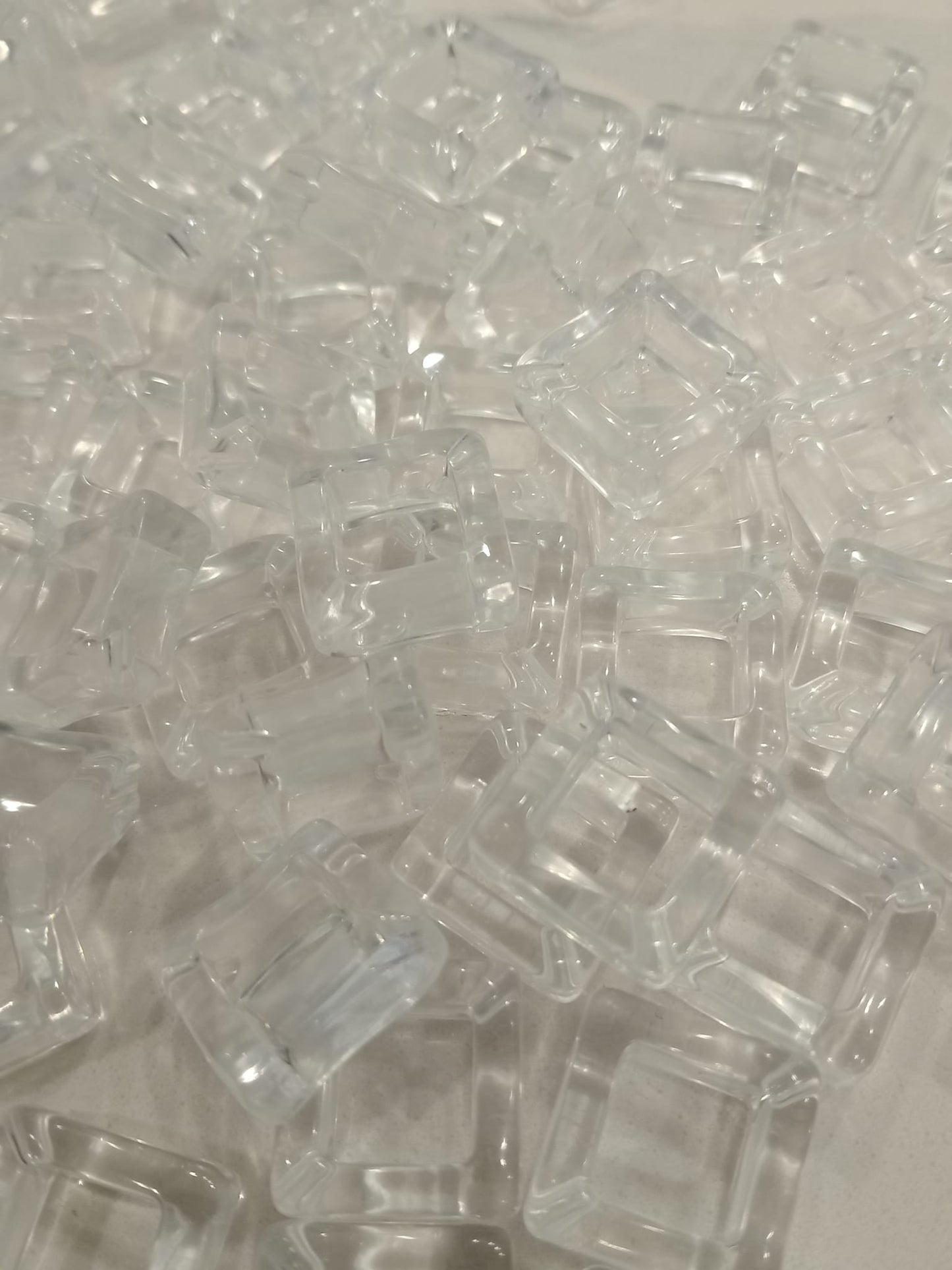 Square clear beads 16mm