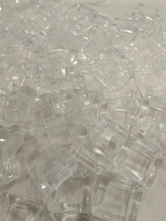 Square clear beads 16mm