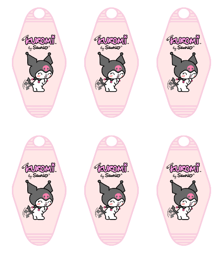 Motel keychain decals 6pcs in 1 sheet