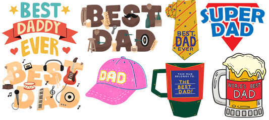 Fathers Day UV DTF Decals - Best dad