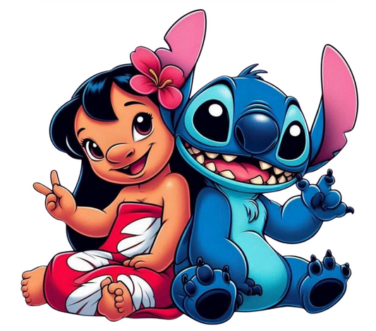 Lilo and blue Alien- DTF TRANSFER Prints
