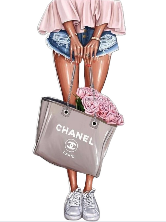 Girl in shorts -  DTF TRANSFER Prints