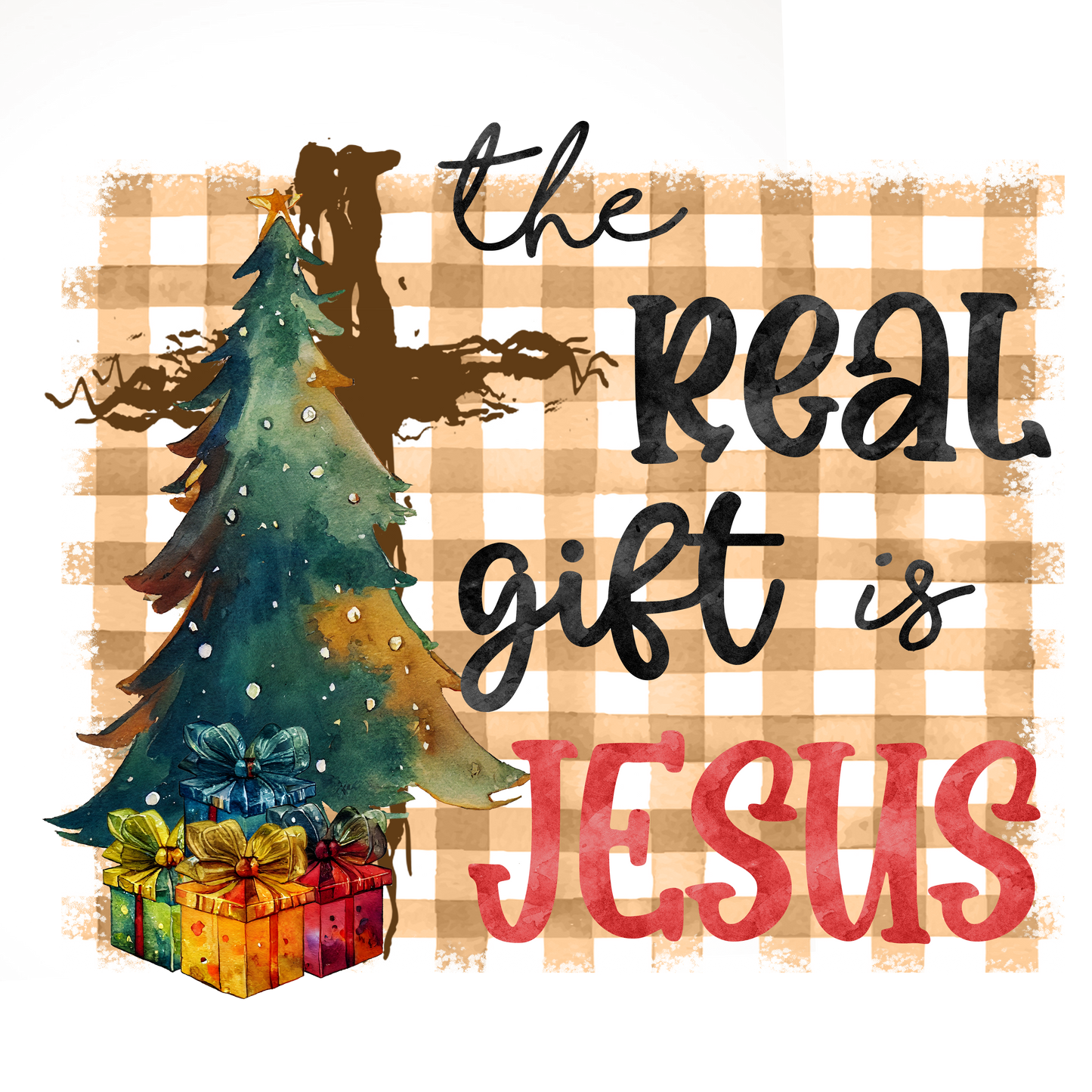 The real gift is Jesus - DTF transfer