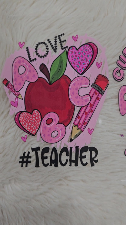 Cupid's favorite teacher apple  - UV DTF WRAP