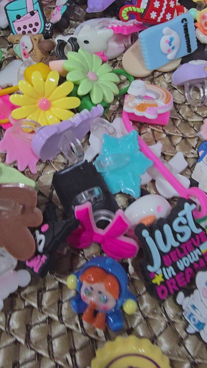 Pen and Straw topper Clearance pack of 60pcs mix