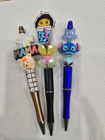 Beadable pen 3pcs mix bundle- Mama, encanto,and blue Alien