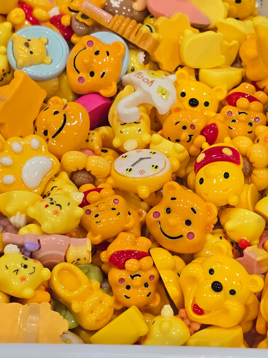 Pooh bear Acrylic mix charms