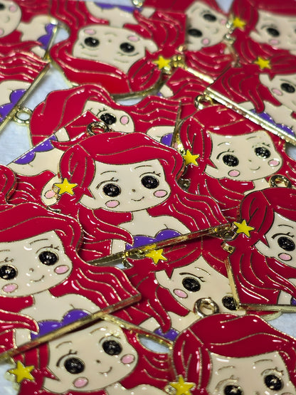 Cute Mermaid - Metal Charm Pendant