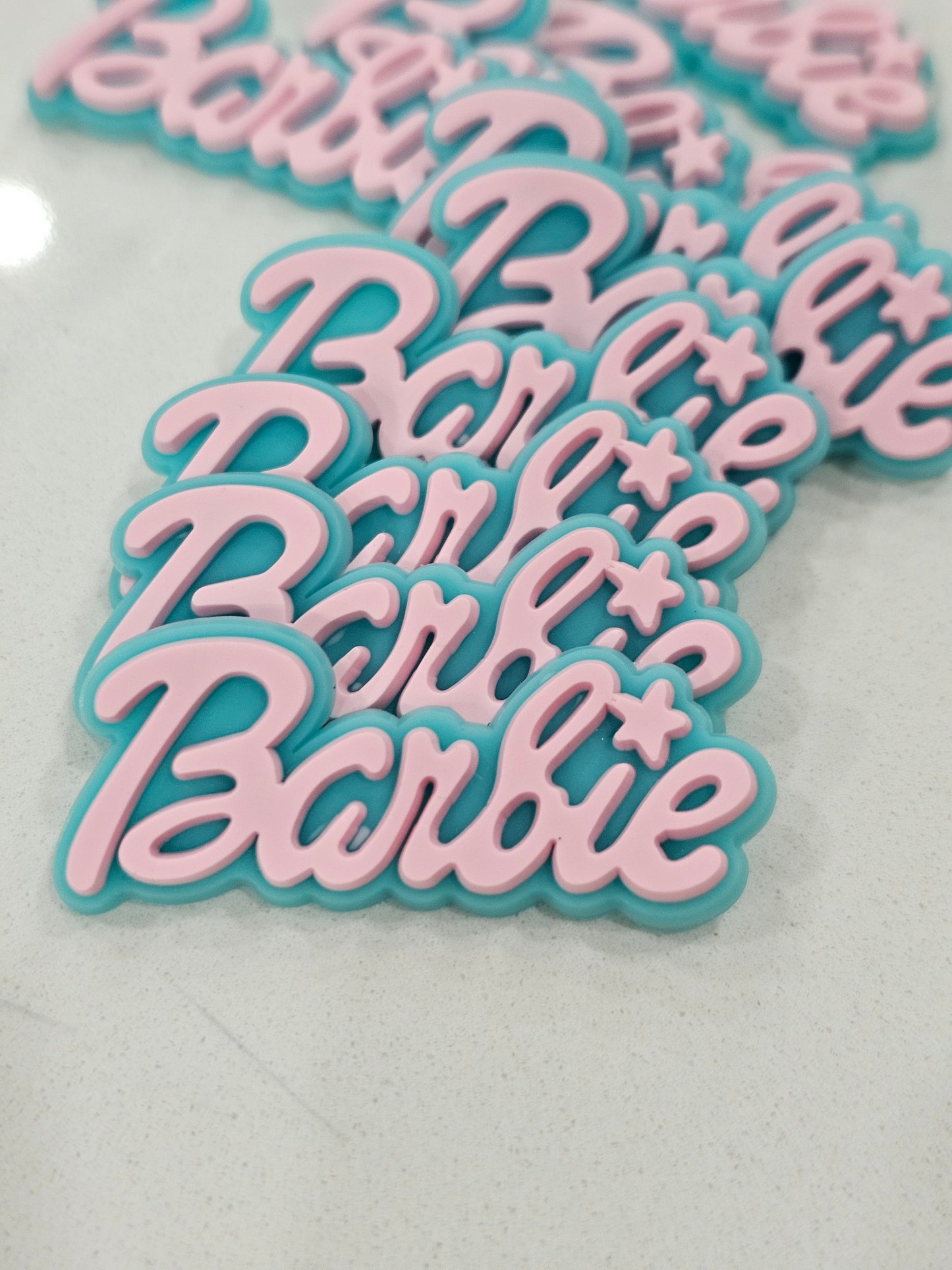 Barbie teal&pink- Soft Charms set of 12pcs