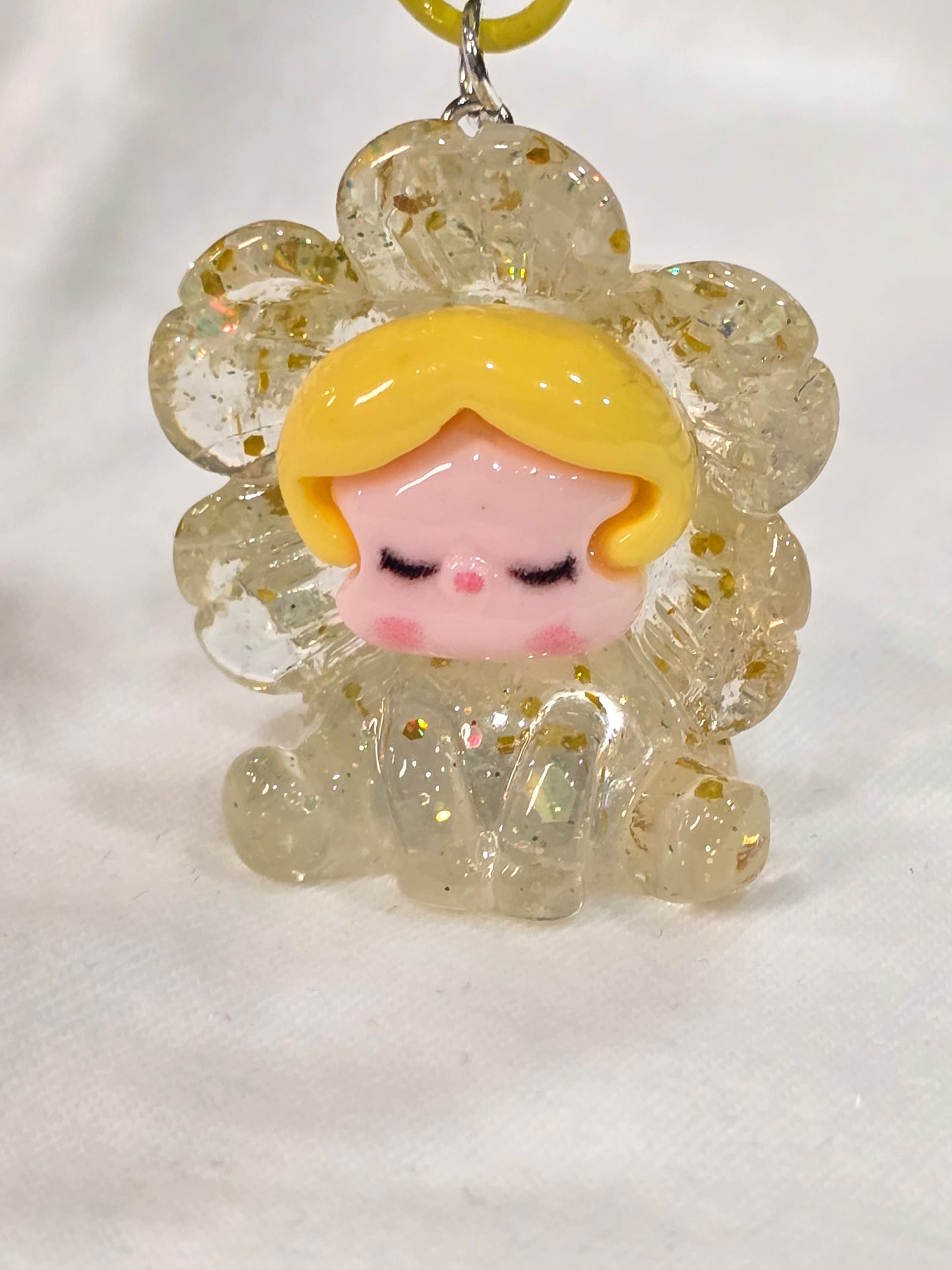 SP Flower yellow - 3D Charms Keychain