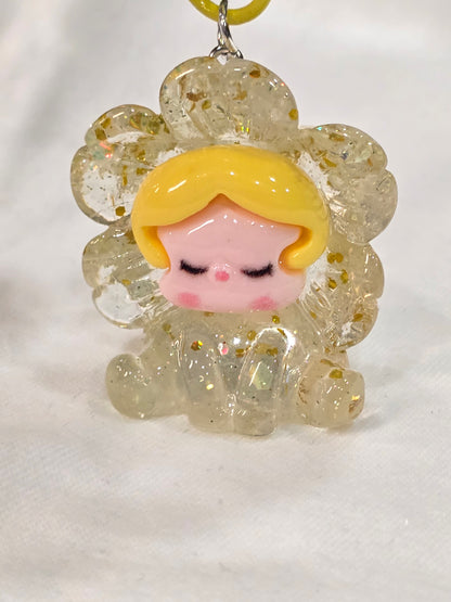 SP Flower yellow - 3D Charms Keychain