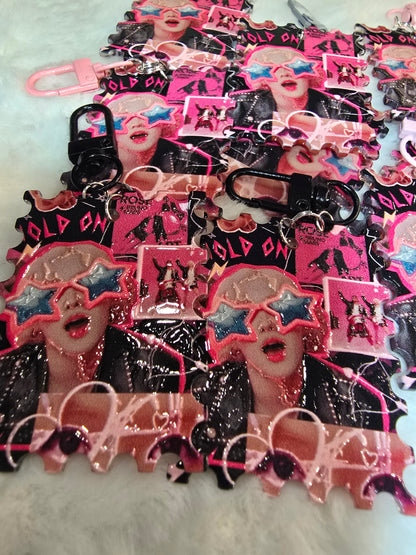 Rose of Black Pink Acrylic Keychain