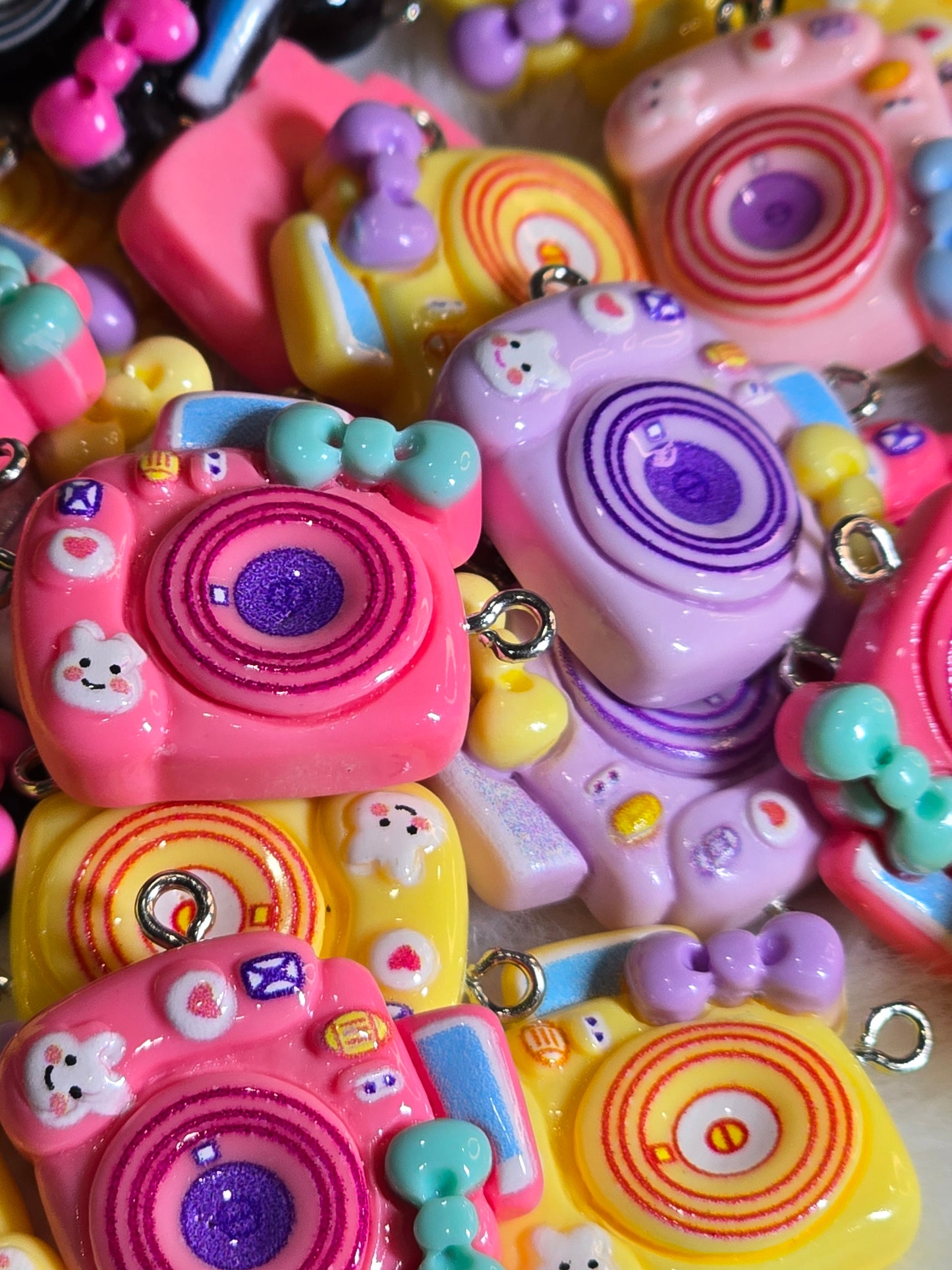 camera resin charms with hook