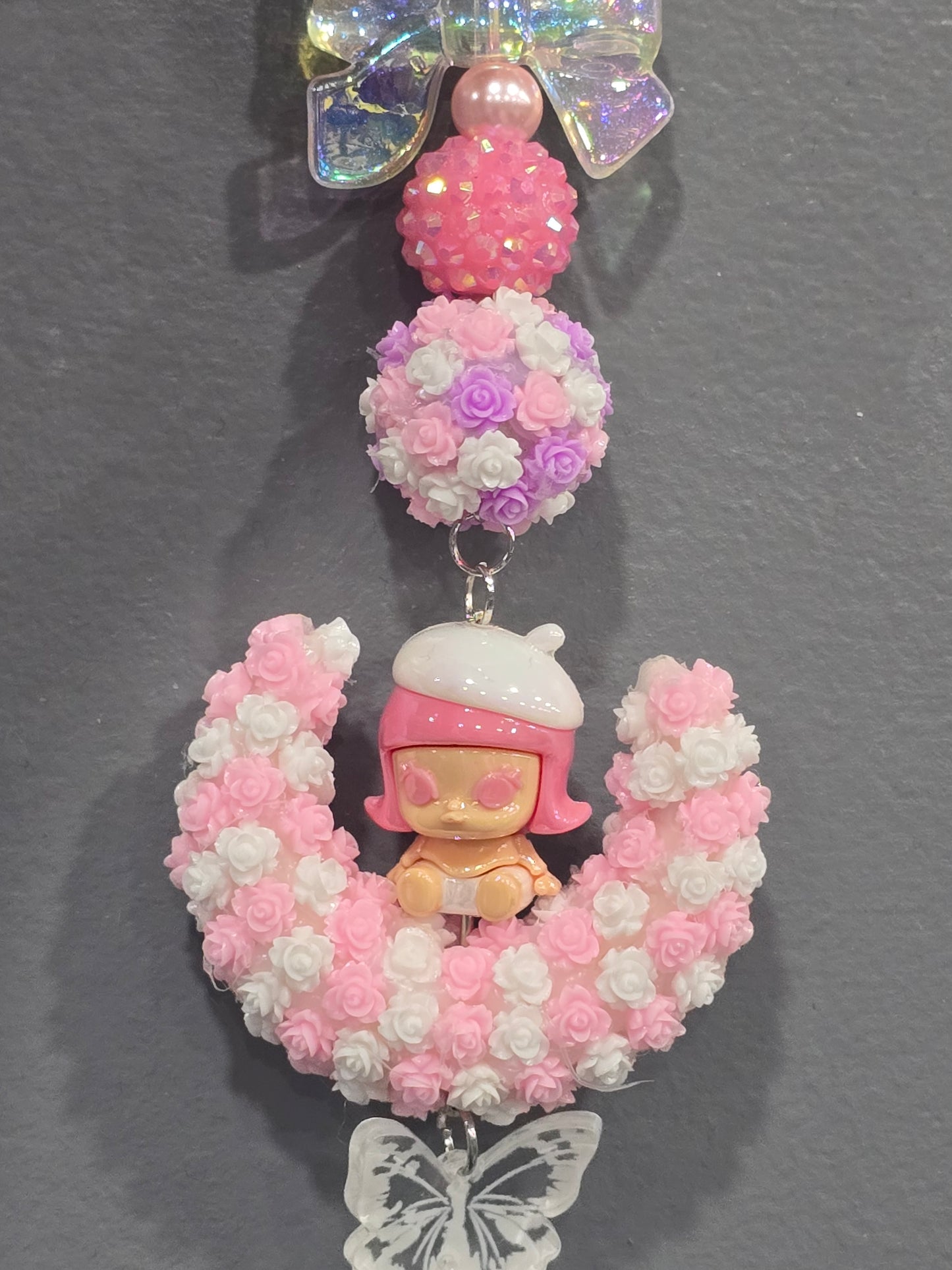 Handmade with love moon  popmart keychain/car chain