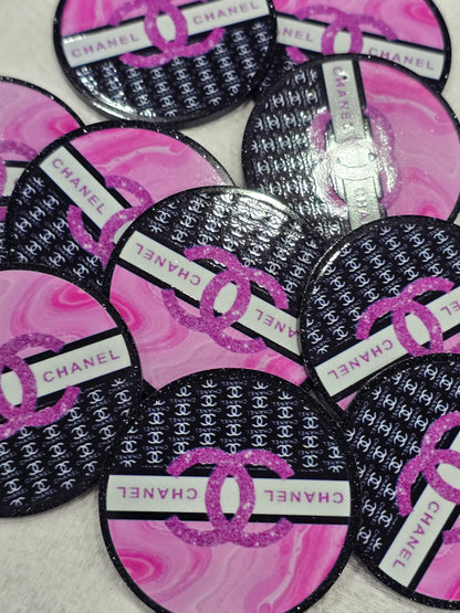 Round CC pinka and black disc