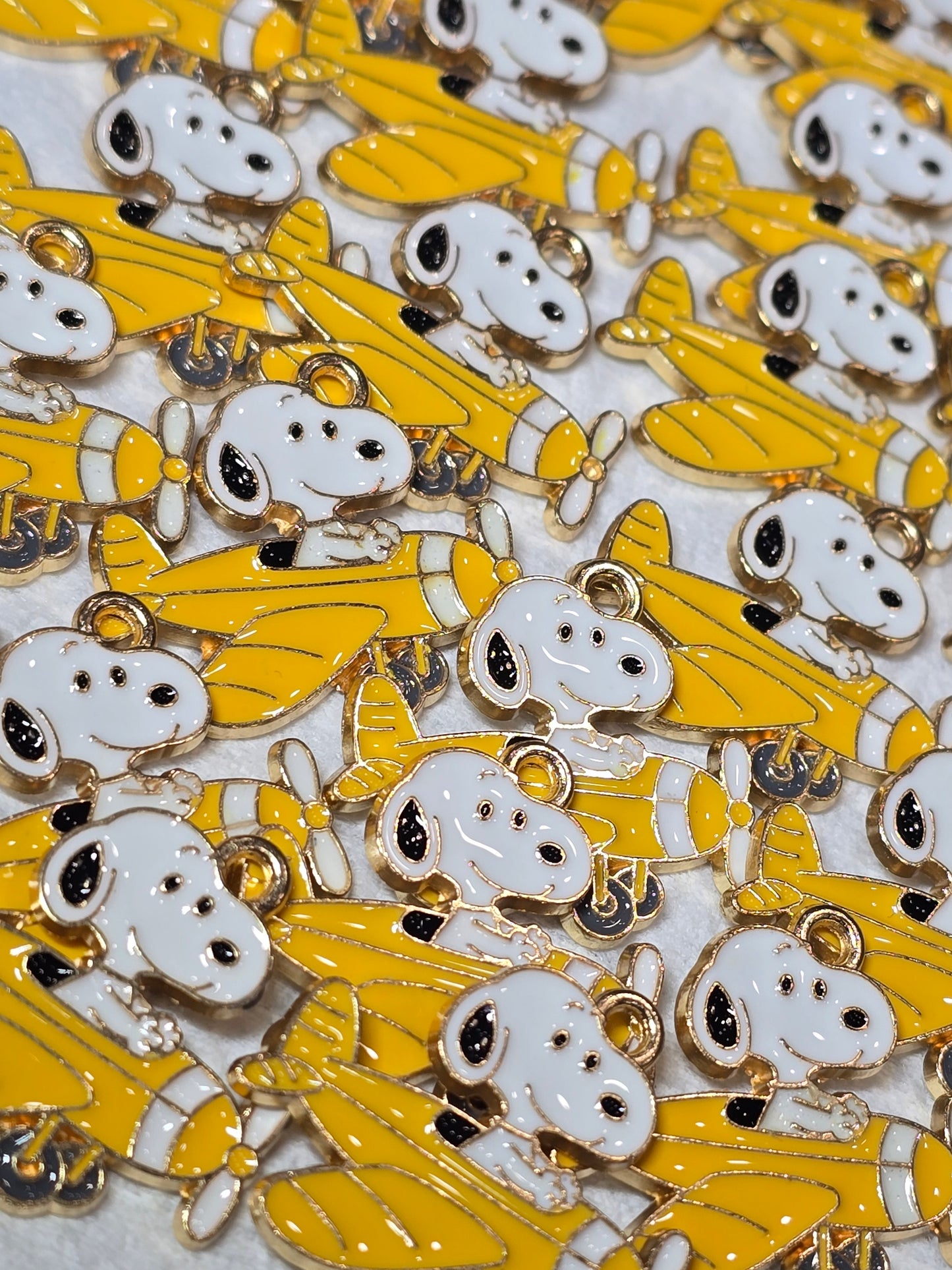 Snop dog airplane - Metal Charm Pendant