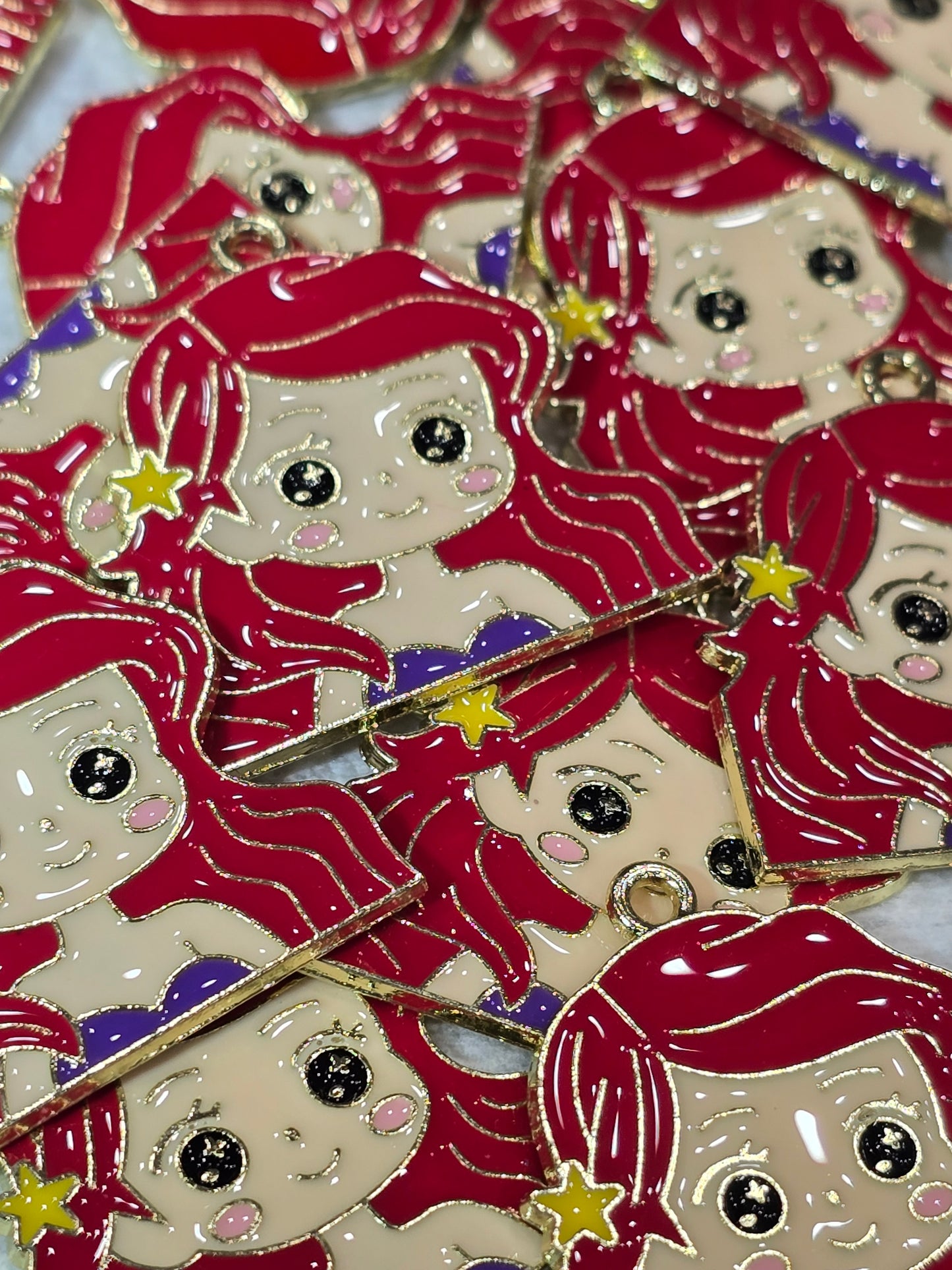 Cute Mermaid - Metal Charm Pendant