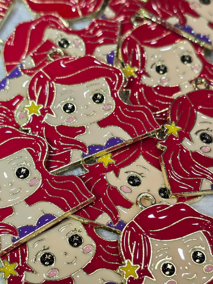 Cute Mermaid - Metal Charm Pendant