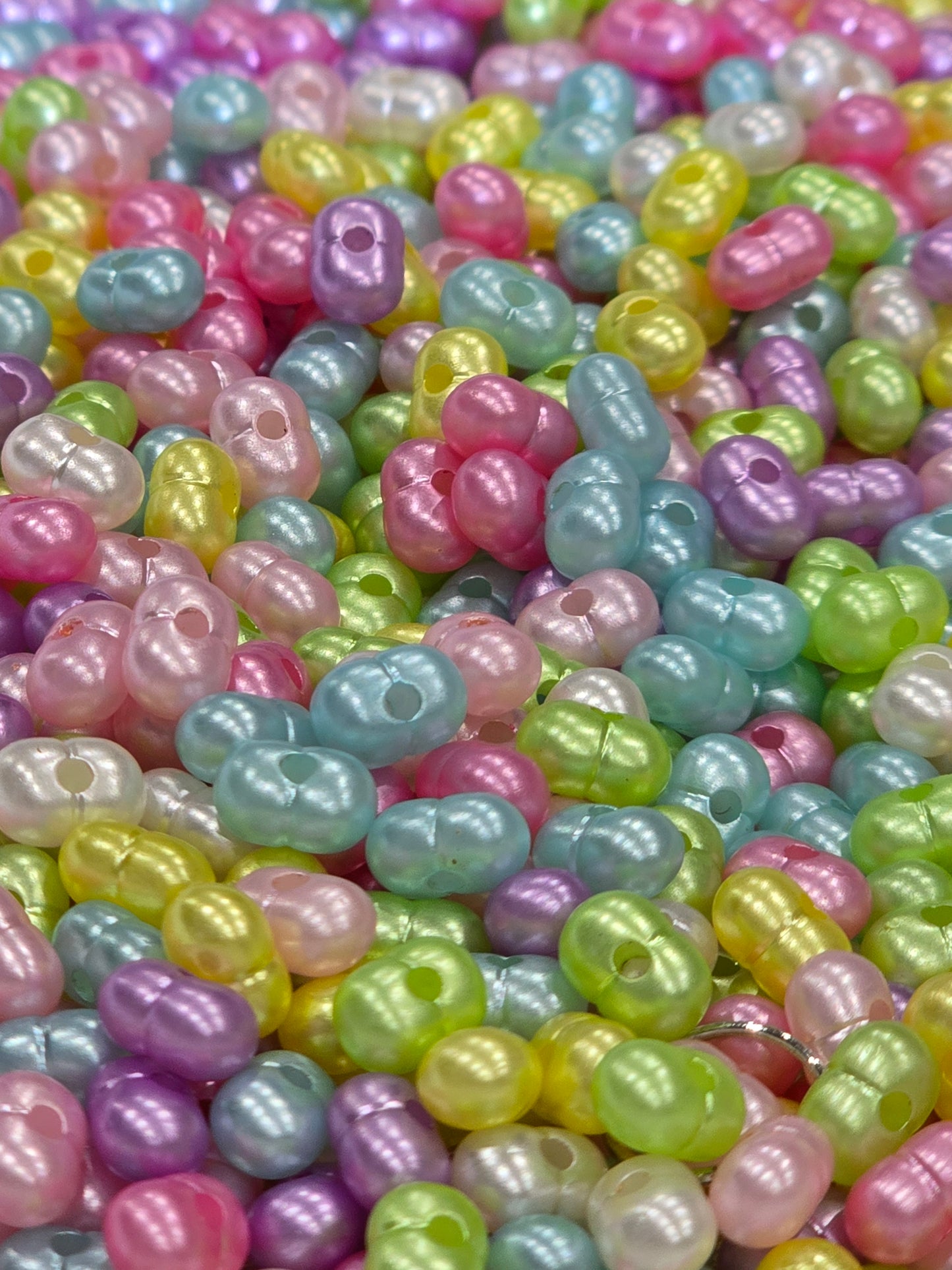 Peanut beads pastel colors- 4mm 50grams