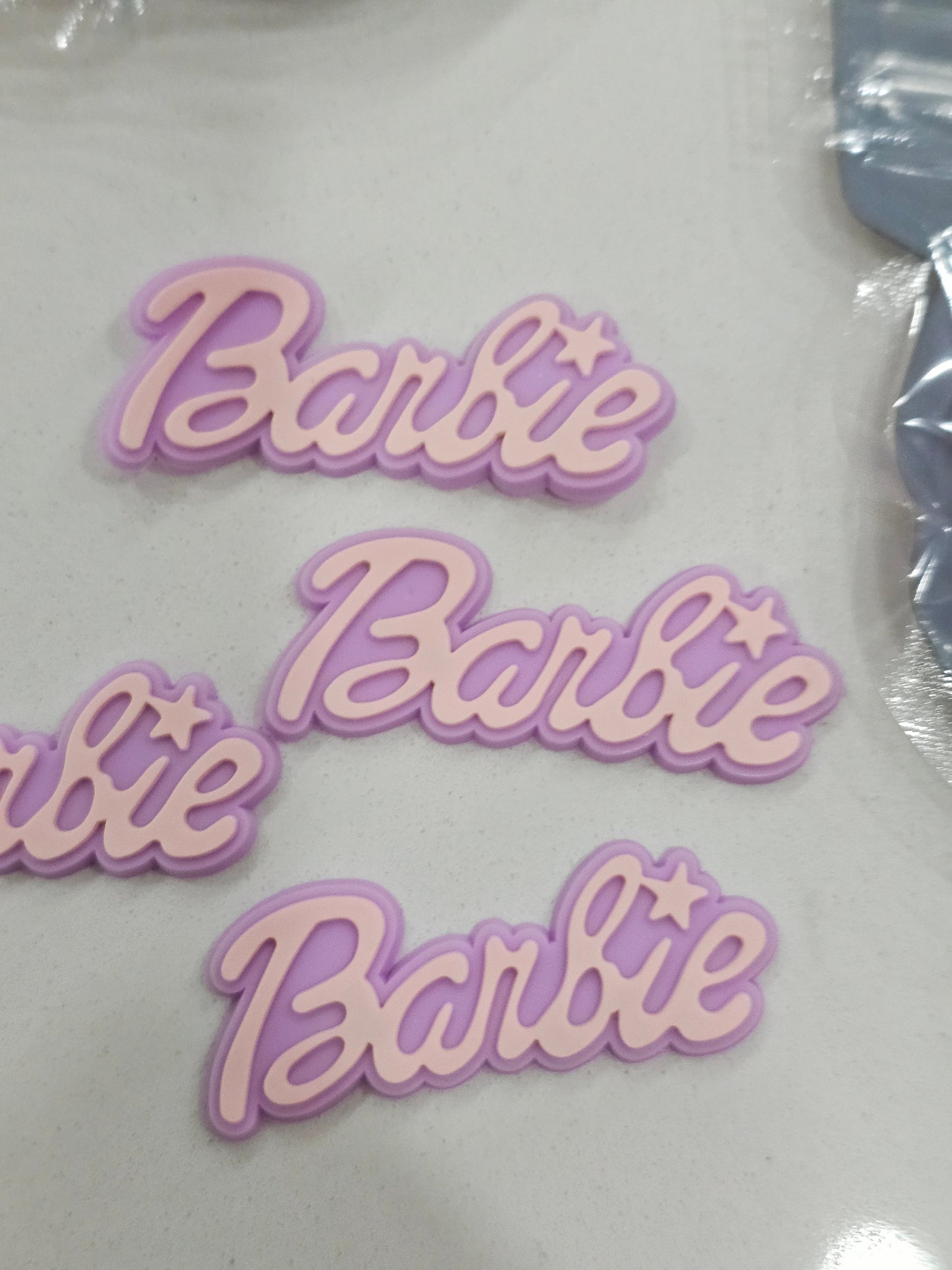 Barbie purple & pink- Soft Charms set of 12pcs