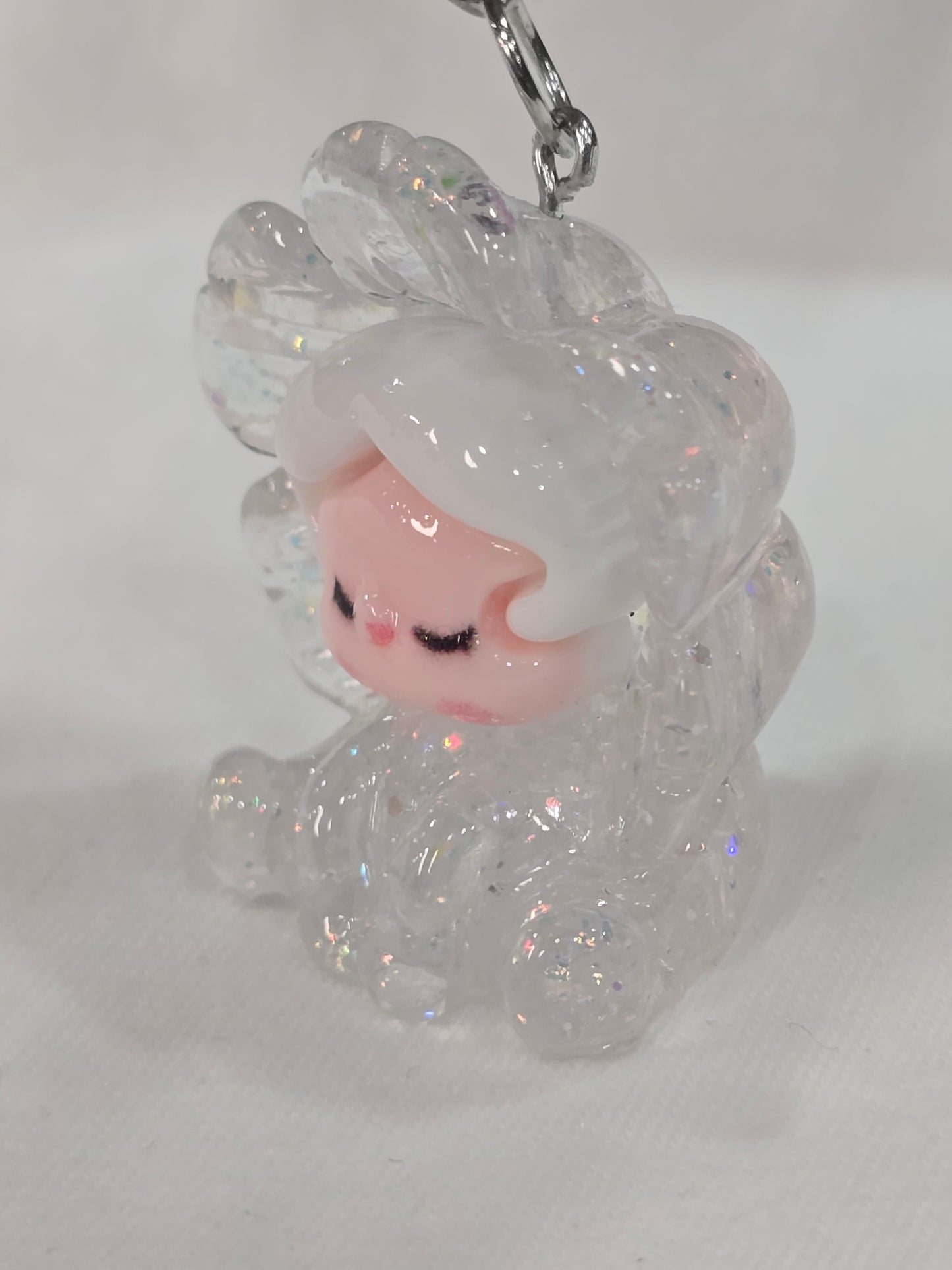 SP Flower White - 3D Charms Keychain