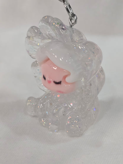 SP Flower White - 3D Charms Keychain