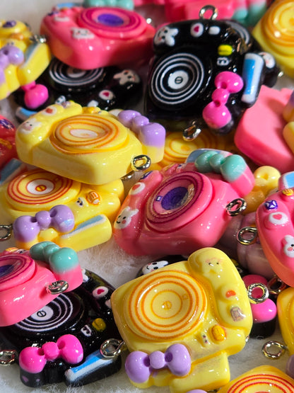 camera resin charms with hook