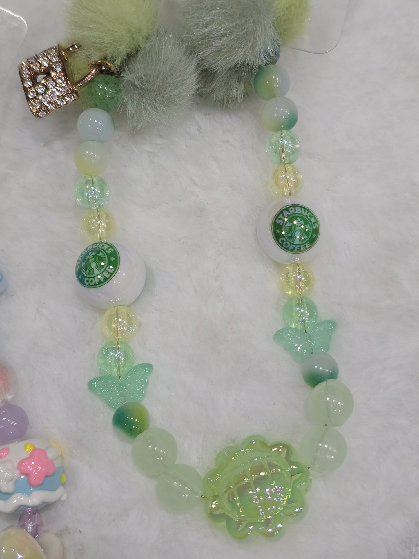 Kawaii Travel and StarBucks green- Phone Chain bundle 2pcs