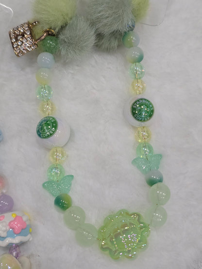 Kawaii Travel and StarBucks green- Phone Chain bundle 2pcs