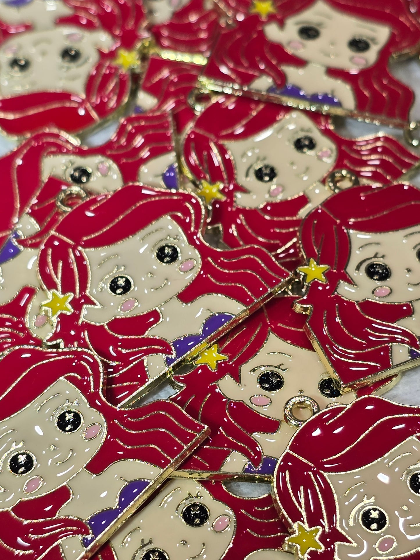 Cute Mermaid - Metal Charm Pendant