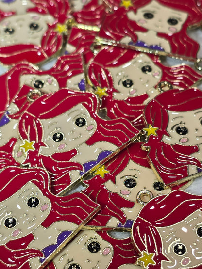 Cute Mermaid - Metal Charm Pendant