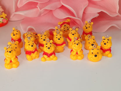 Yellow Bear 3D pendant charms