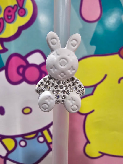 Designer Bear  - Straw/pencil or pen charms