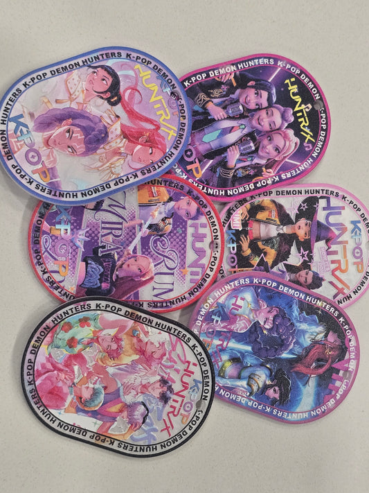 KPOP Dhunter - huntrix Laser Acrylic keychain with hole 6pcs in 1 pack