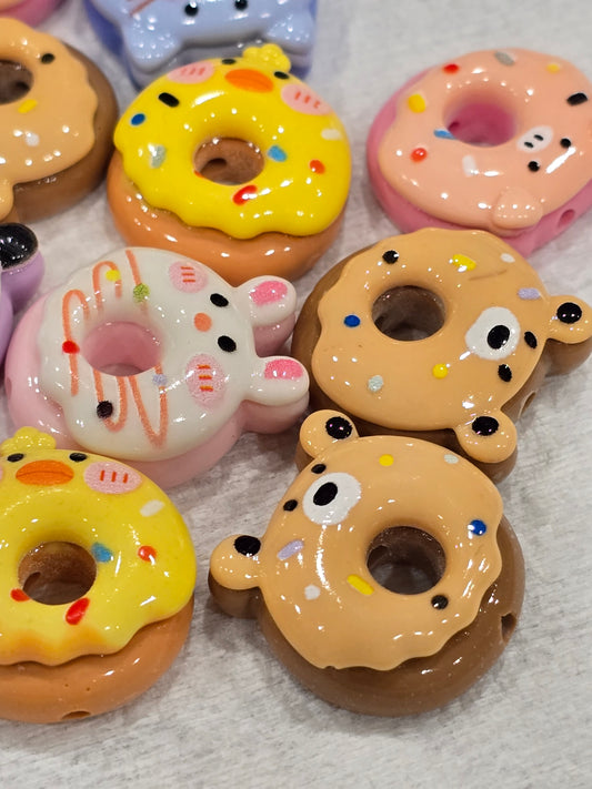 Donut animals colorful 16mm beads