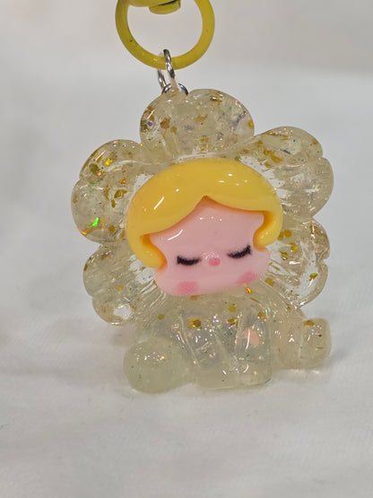 SP Flower yellow - 3D Charms Keychain