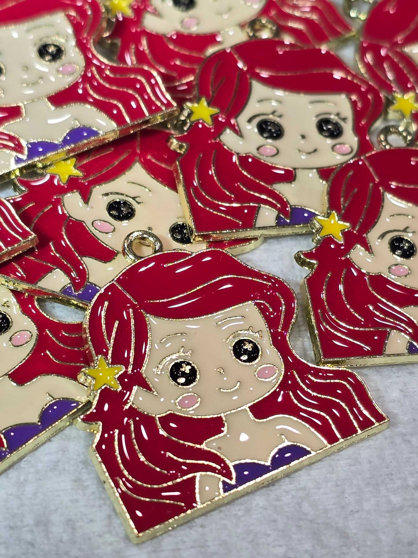 Cute Mermaid - Metal Charm Pendant