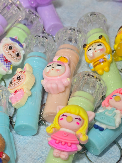 Popmart and Sansan set of 3 mini flashlight