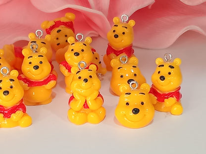 Yellow Bear 3D pendant charms