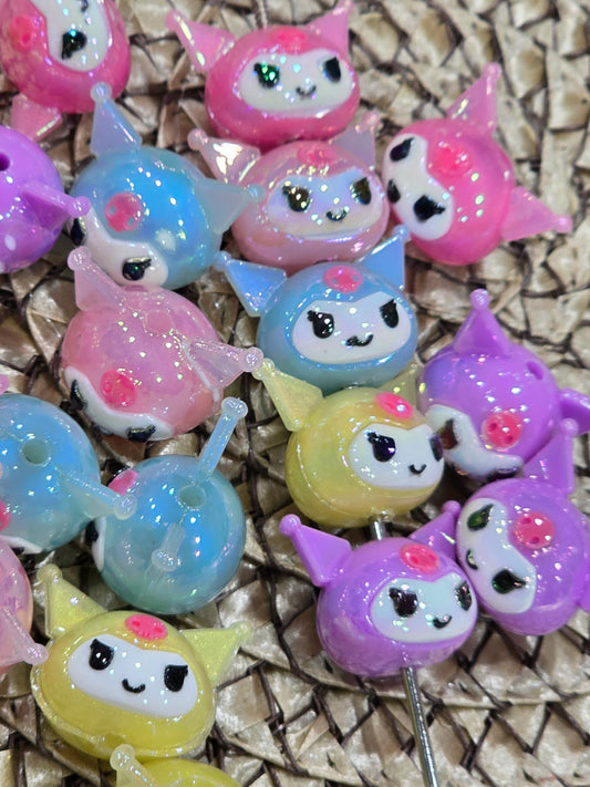 3D Kuromi Silicon beads 5pcs/set