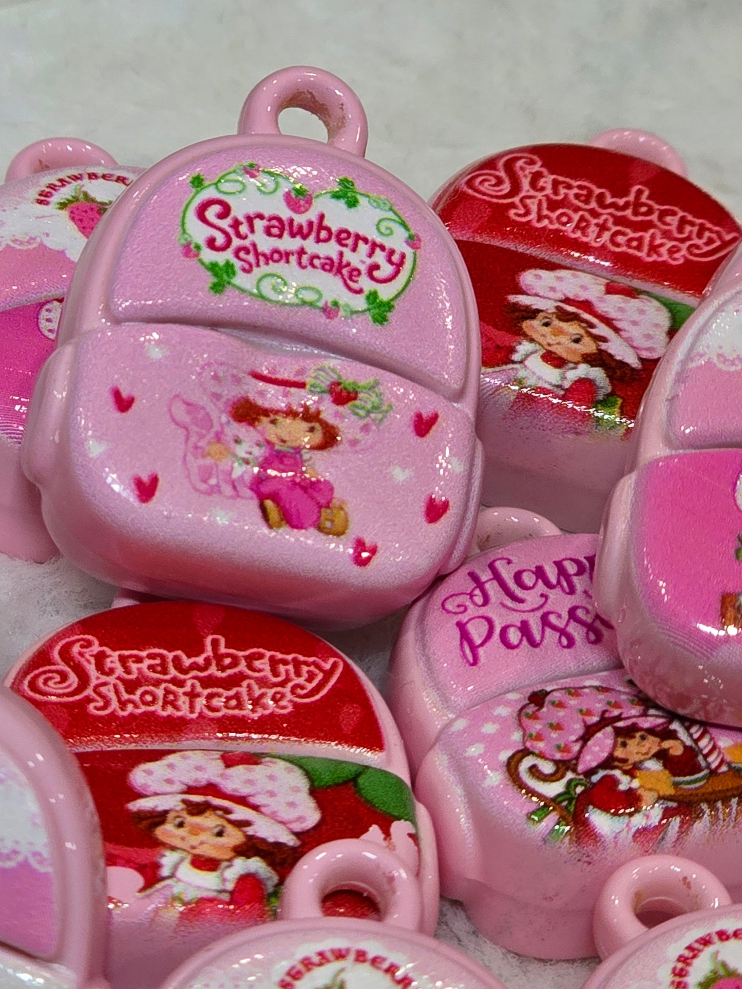 Strawberry shortcake backpack-  3D charms