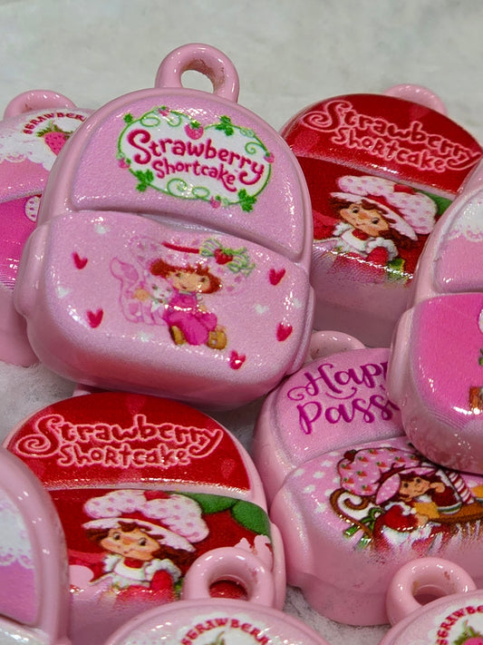 Strawberry shortcake backpack-  3D charms