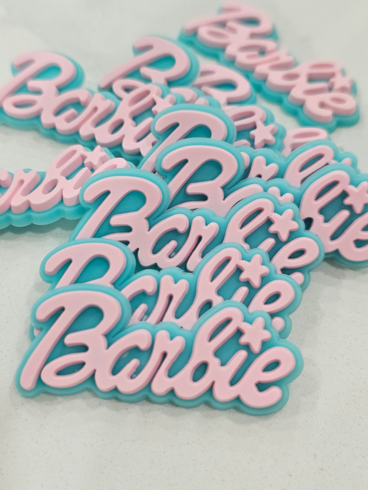 Barbie teal&pink- Soft Charms set of 12pcs