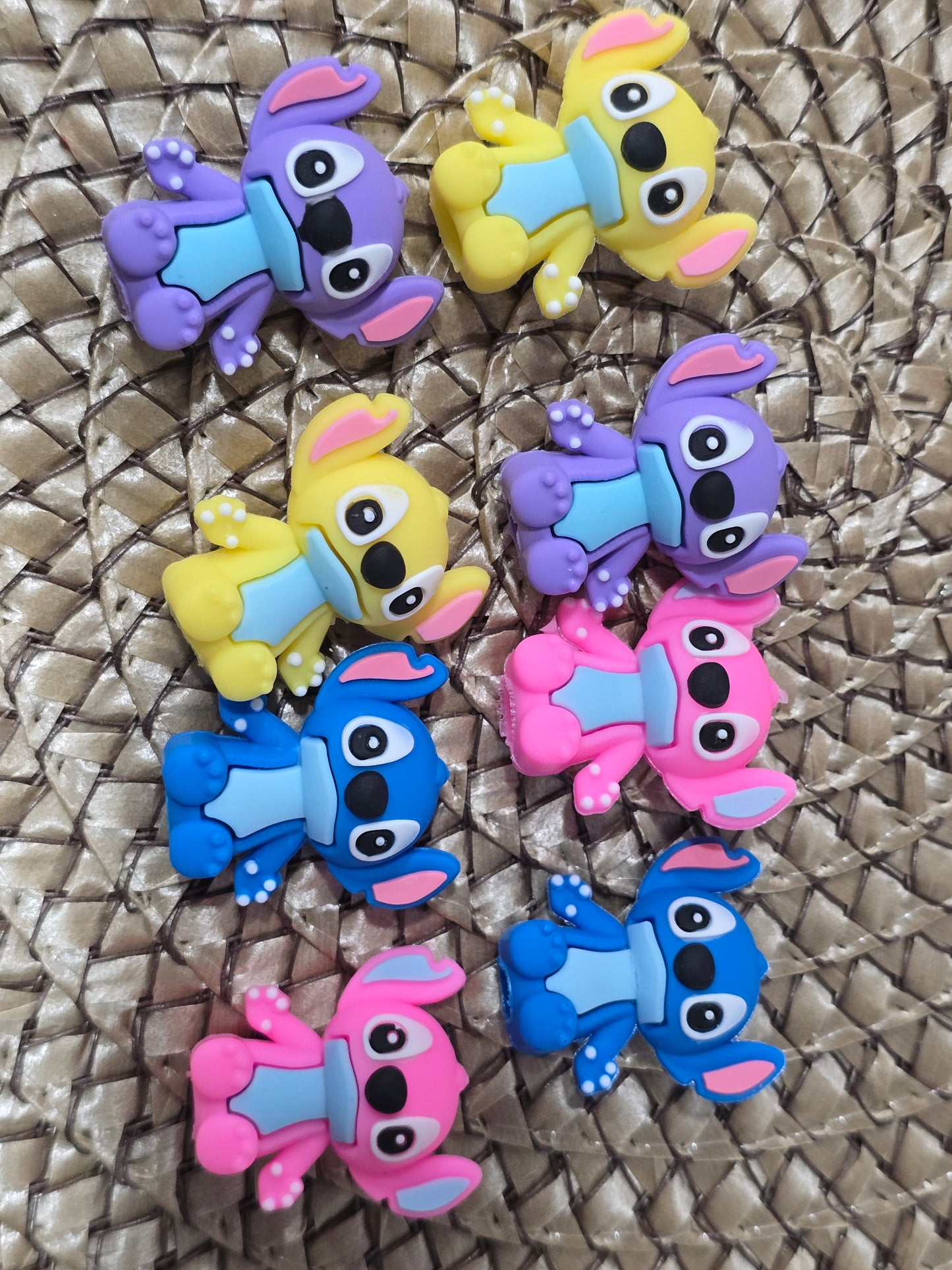 Stitches in Blue,Pink, Yellow ,purple set Pen/Pencil Topper