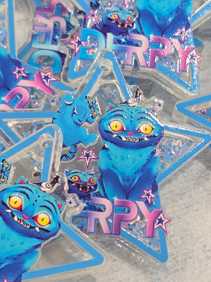 Derpy Kpop Demon Hunter Cat- Acrylic shaker Set of 5pcs