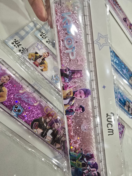 Kpop glittery shaker ruler