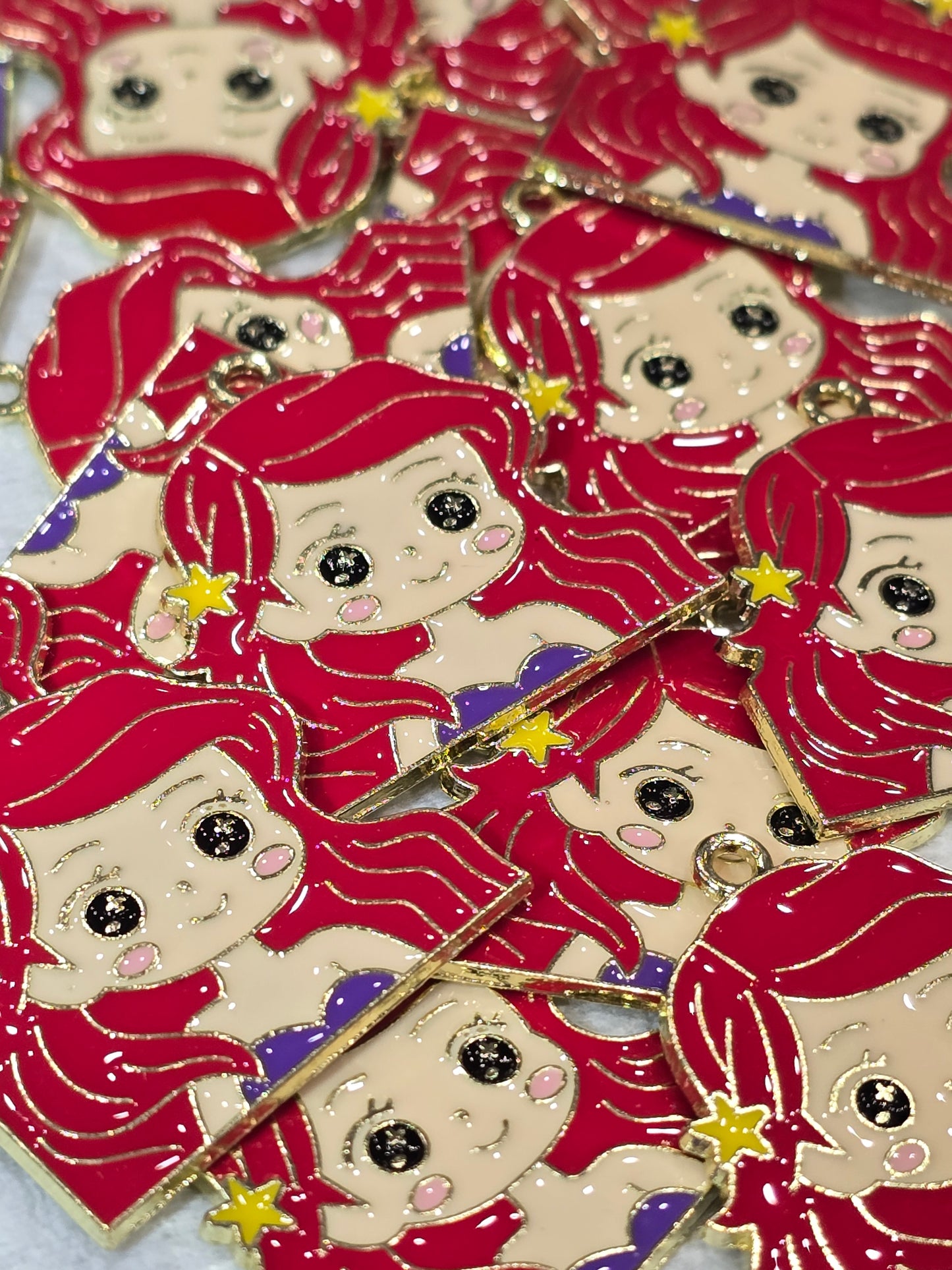 Cute Mermaid - Metal Charm Pendant