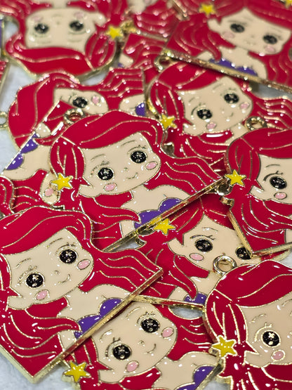 Cute Mermaid - Metal Charm Pendant